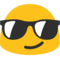 Smiling Face With Sunglasses emoji on Google